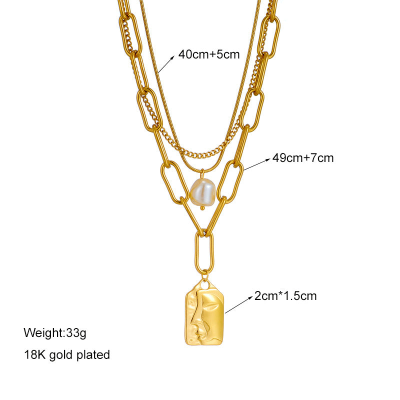 The Signature Stack waterproof gold layered necklace set