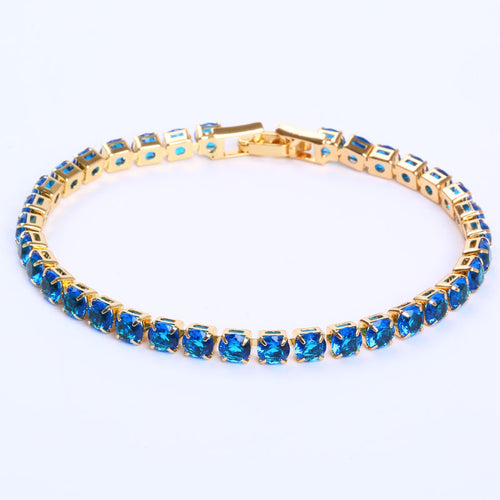 The Ice waterproof gold tennis bracelet with crystals