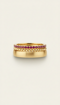 The Stacked Rings — 18k Gold Trio