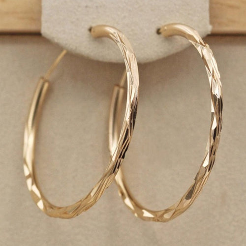 Bold gold hoop earrings waterproof