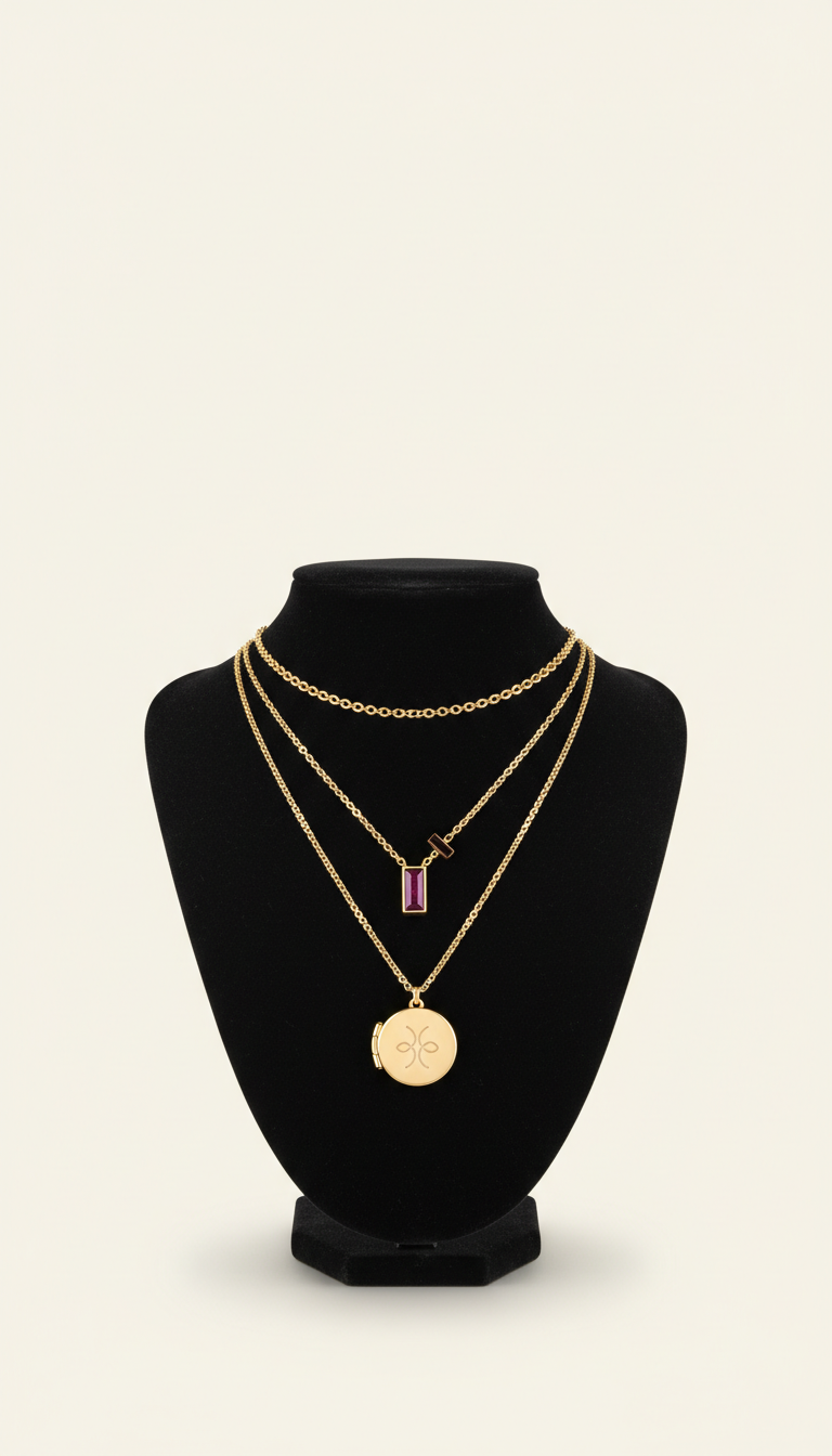The Full Look complete waterproof 18k gold jewelry set by VALÉ