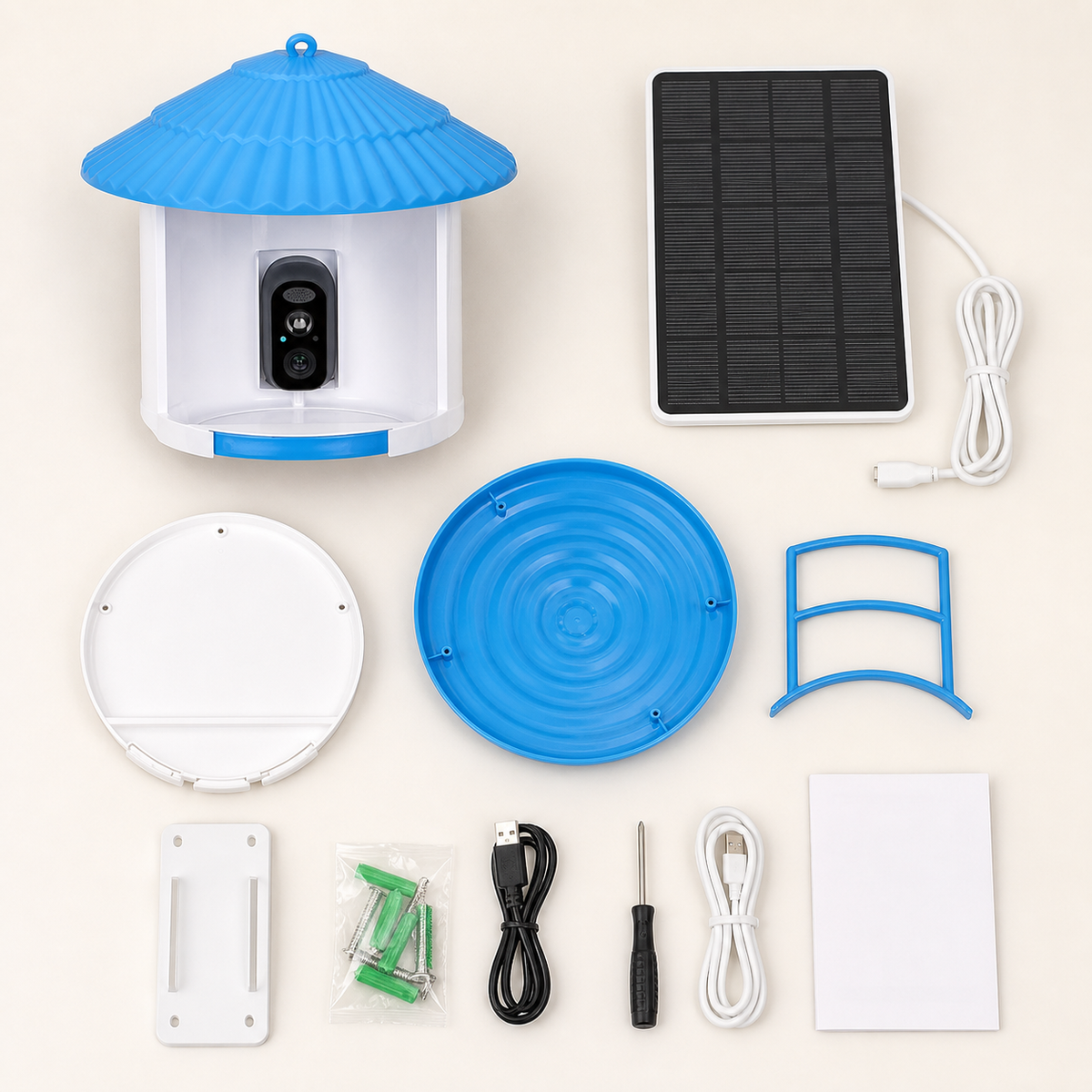 PerchView smart bird feeder kit components and installation accessories